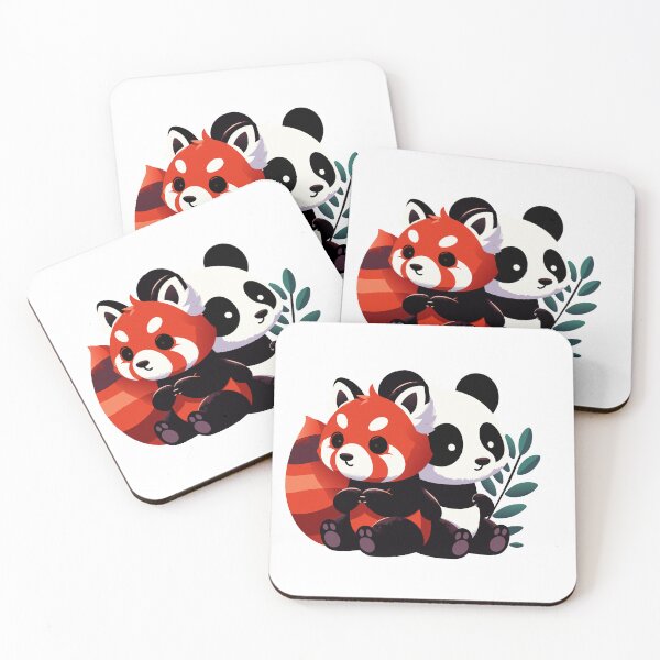 Item preview, Panda Pals - A Charming Red Panda & Panda Bear Illustration designed and sold by Designowner.