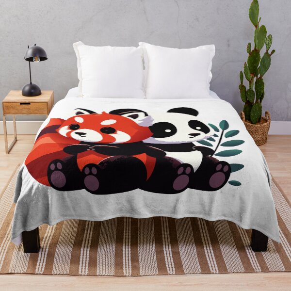 Item preview, Panda Pals - A Charming Red Panda & Panda Bear Illustration designed and sold by Designowner.