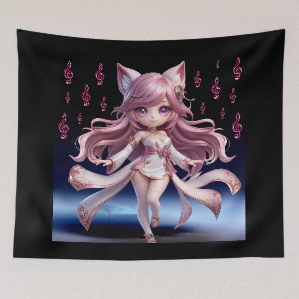Item preview, White Chibi Spiritual Fox Yuki designed and sold by CHIBI_POPZ.