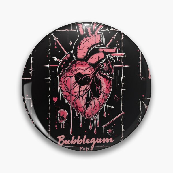 Item preview, Bubblegum Rock: Romantic Heart in Dark Style with Honey Flavor designed and sold by Piotrek0001.