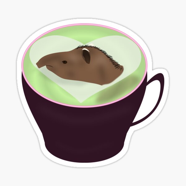 Item preview, Tapir de tierras bajas brasileño en una taza de té designed and sold by ThatIsSomething.