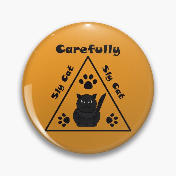 Item preview, Sly Cat warning sign designed and sold by Cherevan.