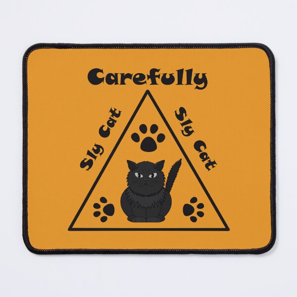 Item preview, Sly Cat warning sign designed and sold by Cherevan.