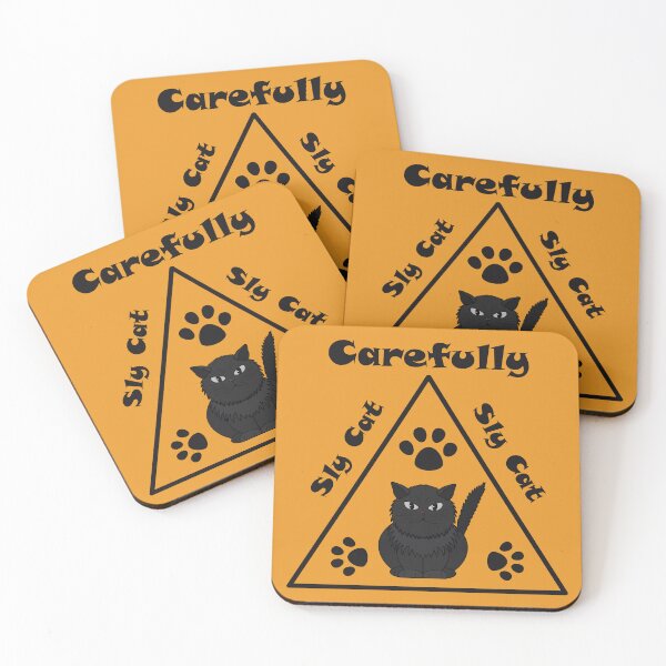 Item preview, Sly Cat warning sign designed and sold by Cherevan.