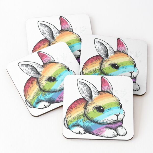 Item preview, Rabbit Rainbow: The Colorful Joy of Nature" designed and sold by FreedomFrames.