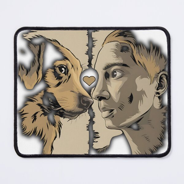 Item preview, Heartfelt Bond: Human and Dog Connection designed and sold by TrendyGraphTees.