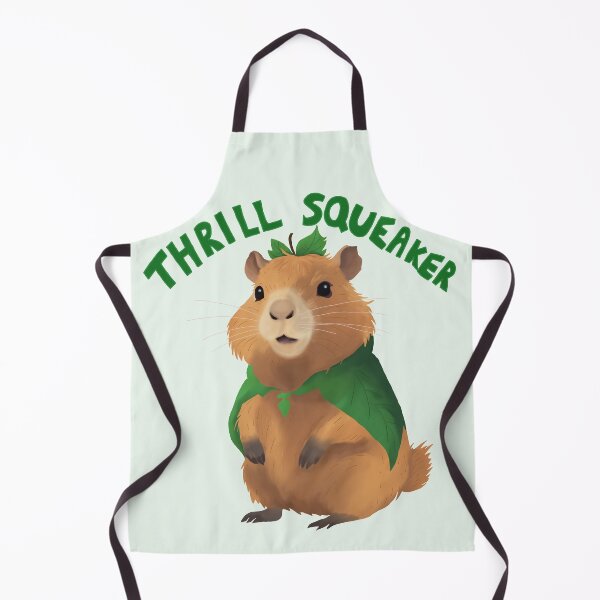 Item preview, Thrill Squeaker Baby Capybara in a Leaf Cloak designed and sold by digitalfae.