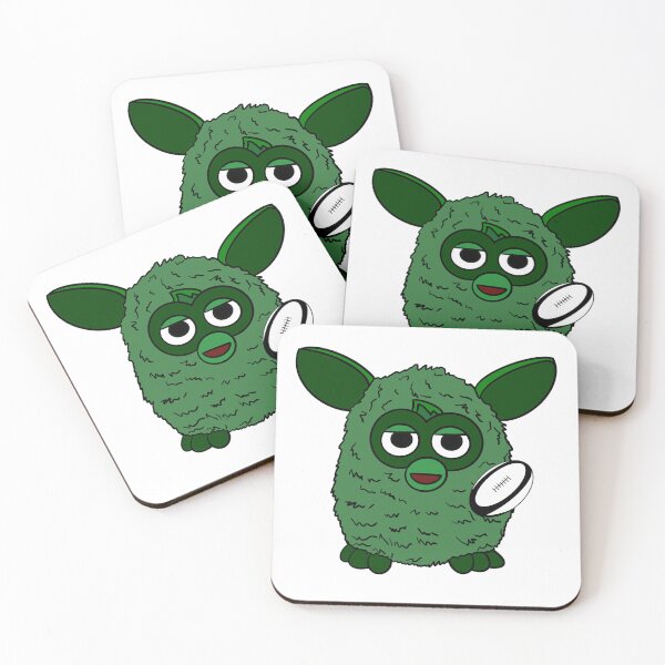Item preview, Forest Green Rugby Player Furby designed and sold by Animals-by-JB.