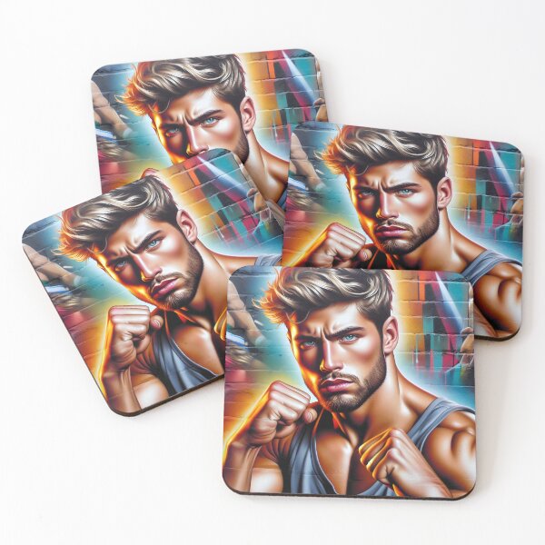 Item preview, Urban Focus: 3D Boxing Graffiti designed and sold by AI-Only Creations.