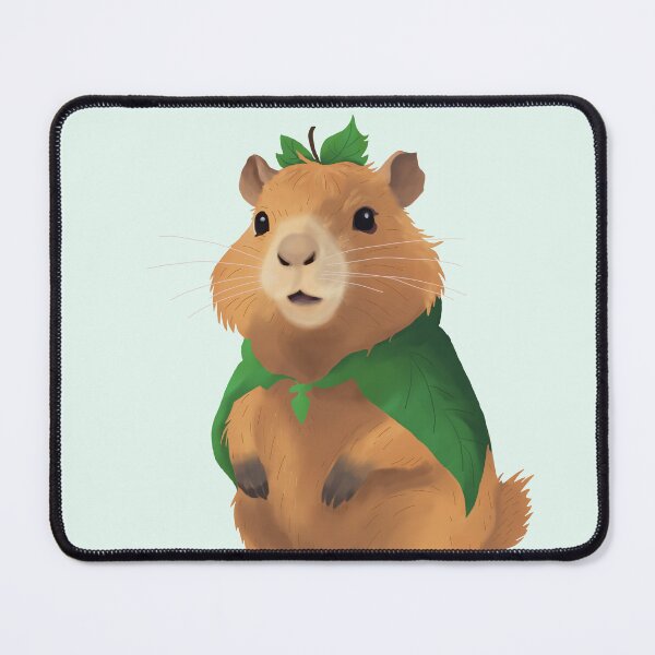 Item preview, Adventurous Guinea Pig in Leaf Cloak designed and sold by digitalfae.