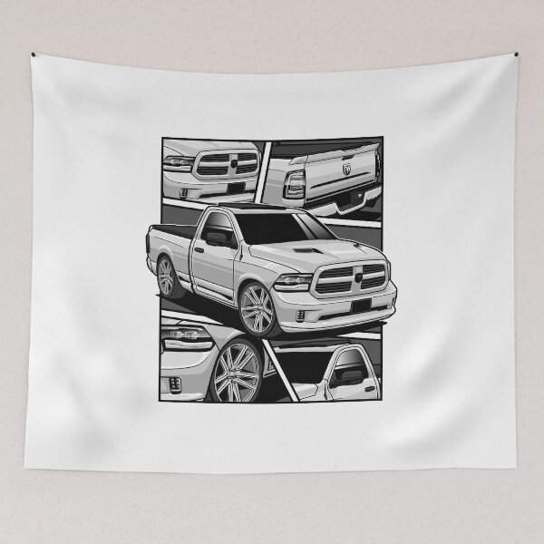 Item preview, Ram 1500 Pickup White designed and sold by vektoranda.