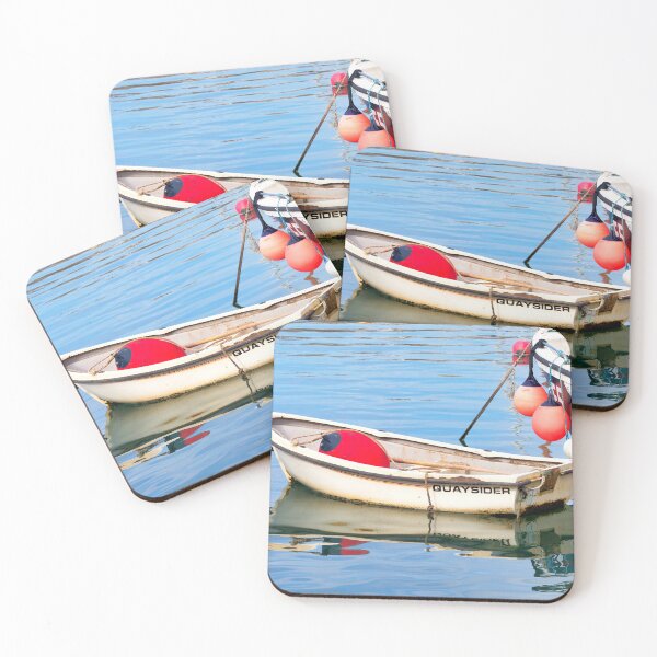 Item preview, Small Skiff Reflected in Calm Harbour Waters designed and sold by Dorset Girl.