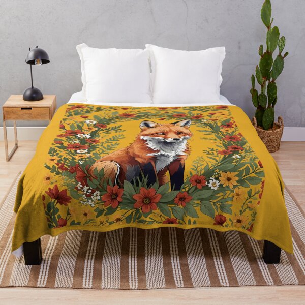 Item preview, Mississippi Red Fox Surrounded By Tickseed Flowers 2 designed and sold by taiche.