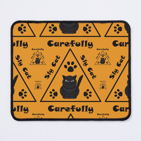 Item preview, Sly Cat warning signs pattern designed and sold by Cherevan.
