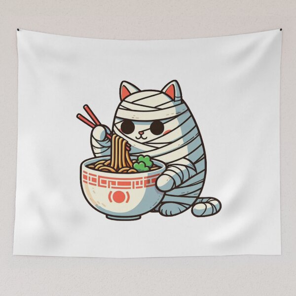 Item preview, Mummy Cat Eat Ramen designed and sold by Designowner.