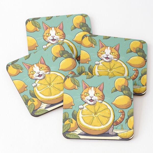 Item preview, summer vibe lemon meow cute cat meaningful designed and sold by my-head.