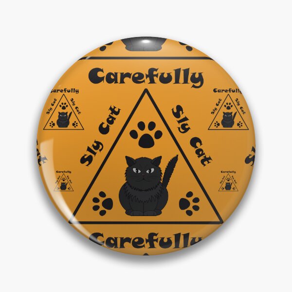 Item preview, Sly Cat warning signs pattern designed and sold by Cherevan.