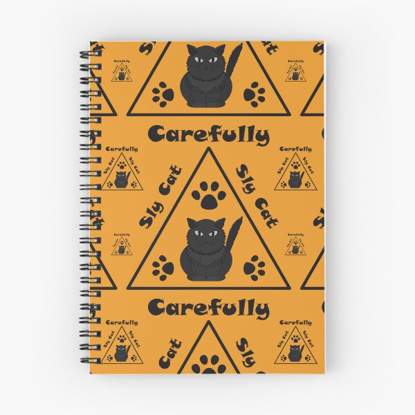 Item preview, Sly Cat warning signs pattern designed and sold by Cherevan.