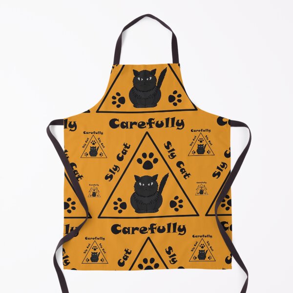 Item preview, Sly Cat warning signs pattern designed and sold by Cherevan.