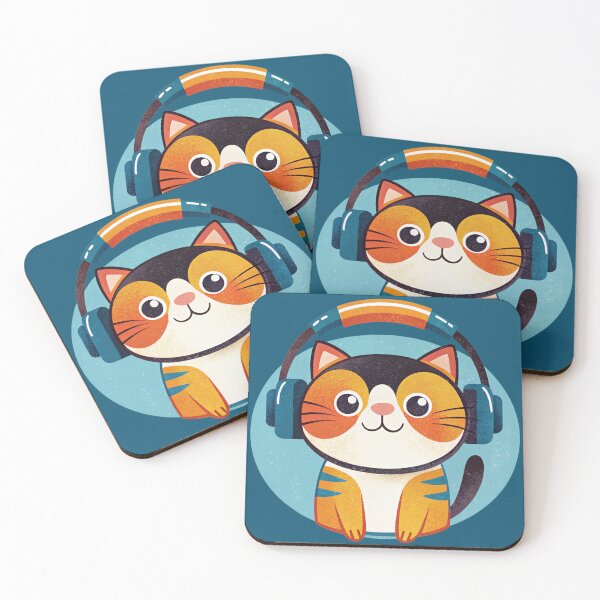 Item preview, Cute Cat With Headphones designed and sold by Lelijo.
