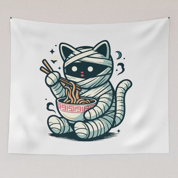 Item preview, Mummy Cat Eat Ramen designed and sold by Designowner.