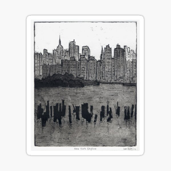 Item preview, New York Skyline , Aquatint Etching designed and sold by Luke Bailey.