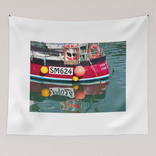 Item preview, Boat Reflections in Calm Harbour Waters designed and sold by Dorset Girl.