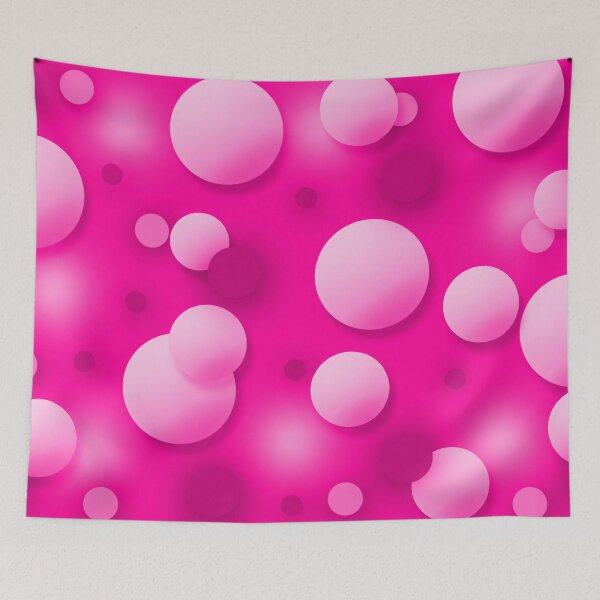 Item preview, Pink shades different size balloons pattern circles background wallpaper designed and sold by SpinklyCreations.