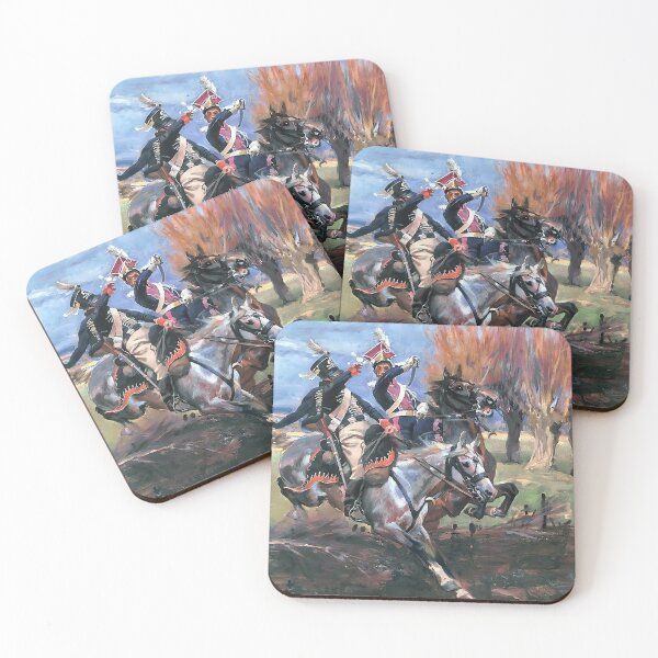 Item preview, Polish Chevau-léger and Prussian Hussar in Combat by Wojciech Kossak designed and sold by VintageBazaar.