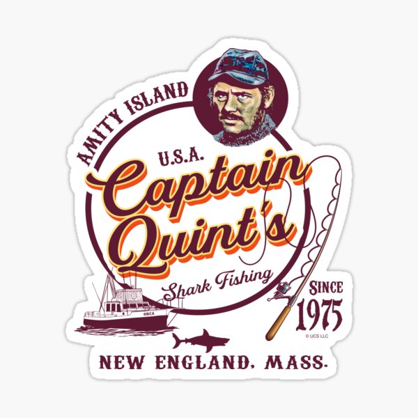 Item preview, Captain Quint's Shark Fishing Charter (Universal © UCS LLC) designed and sold by Alema Art.