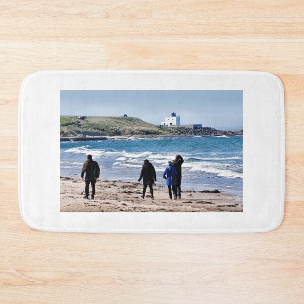 Item preview, A walk along the beach near Bamburgh Lighthouse designed and sold by Richard Flint.