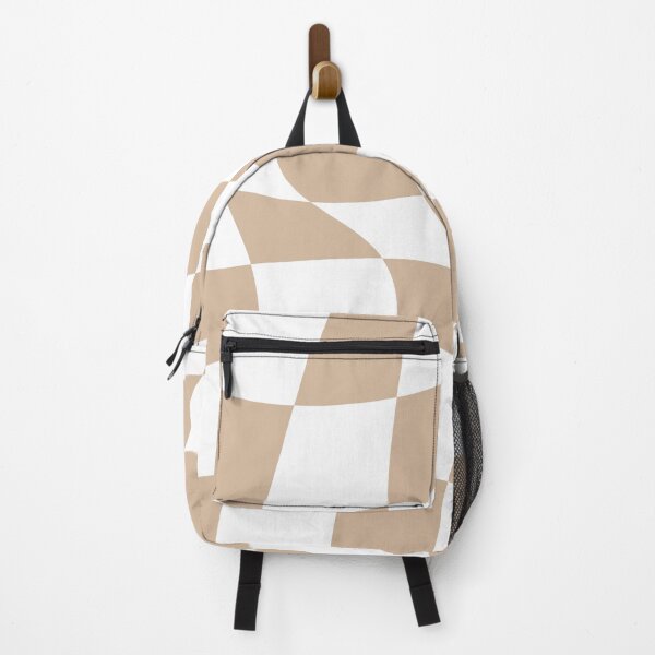 Item preview, Beige & White Distorted Checkered Pattern designed and sold by BrittSombroek.