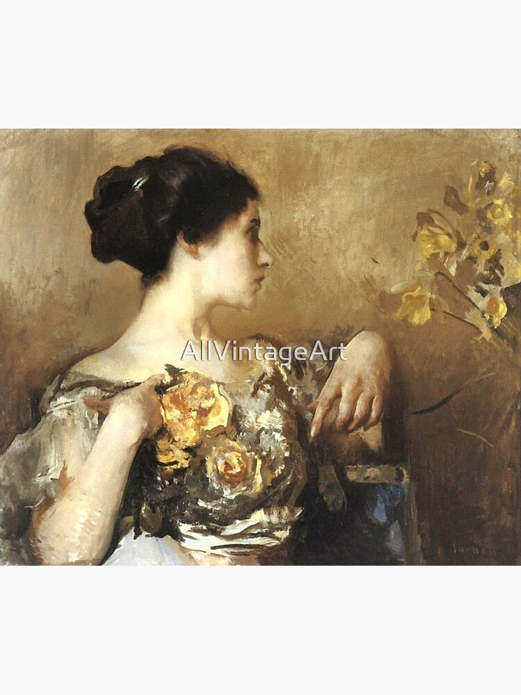 Vintage Edmund Tarbell - Lady with Corsage 1911 Fine Art | Photographic  Print