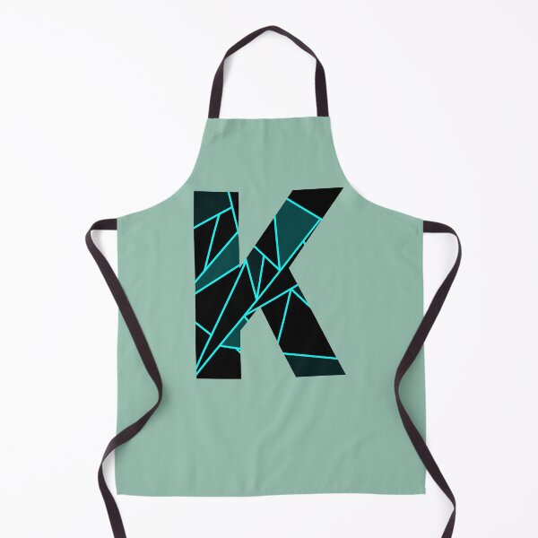 Item preview, Monogram K With Neon Blue Abstract Lines designed and sold by Coffee Lifestyle.