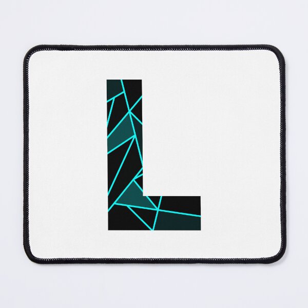 Item preview, Monogram L With Neon Blue Abstract Lines designed and sold by Coffee Lifestyle.