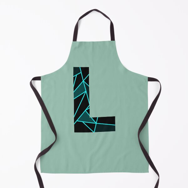 Item preview, Monogram L With Neon Blue Abstract Lines designed and sold by Lyssarien.
