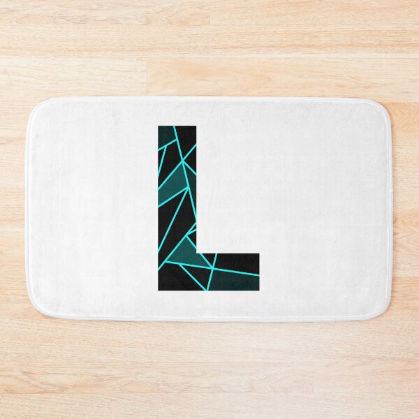 Item preview, Monogram L With Neon Blue Abstract Lines designed and sold by Coffee Lifestyle.