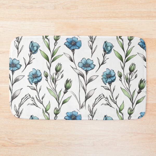 Item preview, Blue Flax rustic sketch by CallisC Arts ⭐⭐⭐⭐⭐ designed and sold by CallisC-Arts.