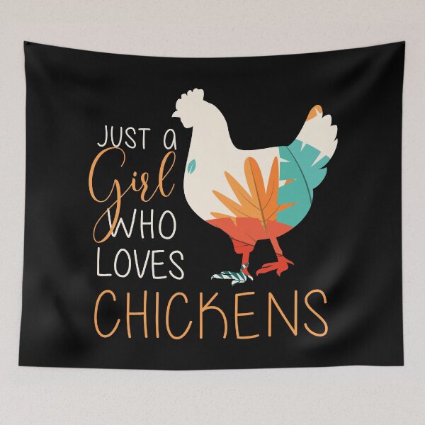 Item preview, Girl Loves Chickens Animal Compassion  designed and sold by Turie.