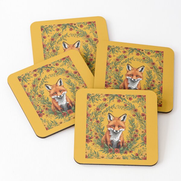 Item preview, Mississippi Red Fox Surrounded By Tickseed Flowers 3 designed and sold by taiche.