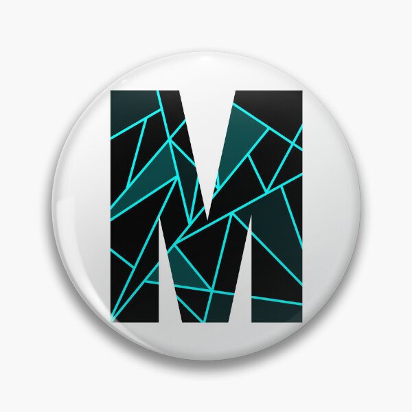 Item preview, Monogram M With Neon Blue Abstract Lines designed and sold by Coffee Lifestyle.