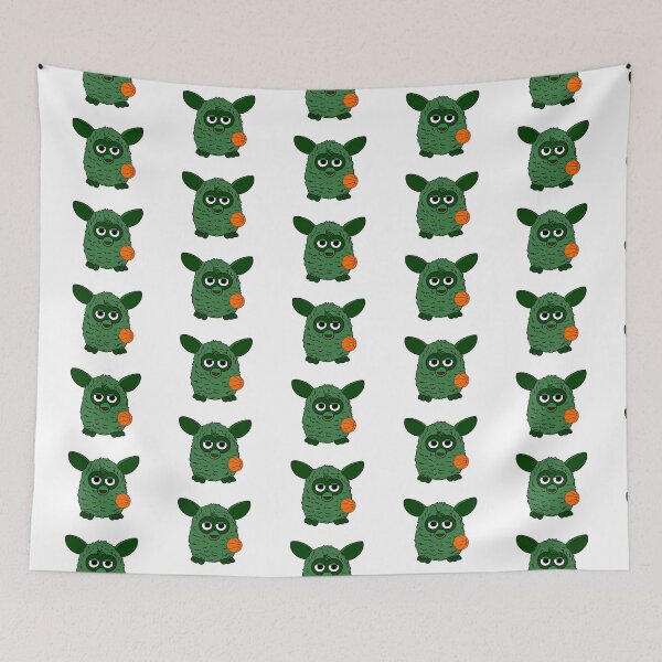 Item preview, Forest Green Basketball Player Furby designed and sold by Animals-by-JB.