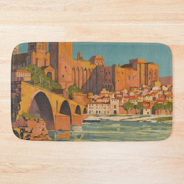 Item preview, Avignon France Vintage Travel Poster designed and sold by cutesy.