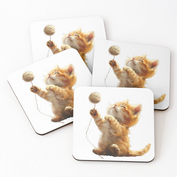 Item preview, Cute cat with a ball of thread designed and sold by katerinasf.