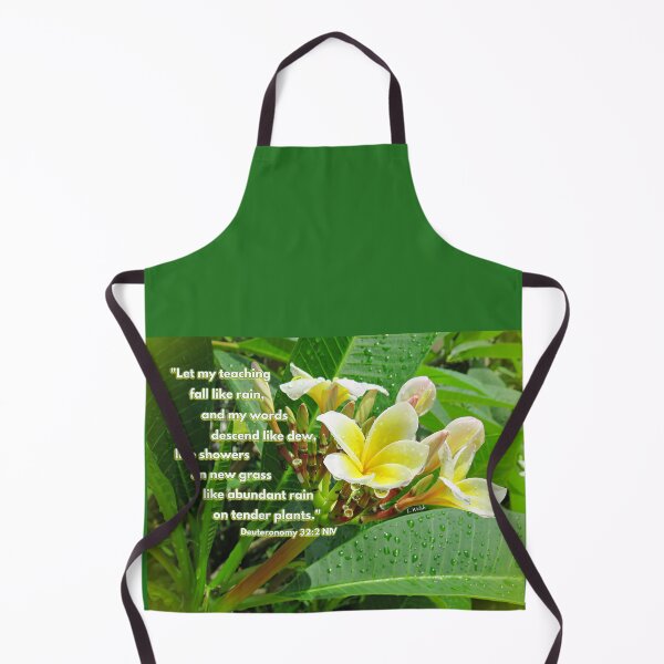 Item preview, Deuteronomy 32:2 and Plumeria Flowers with Raindrops designed and sold by Linda Walsh.