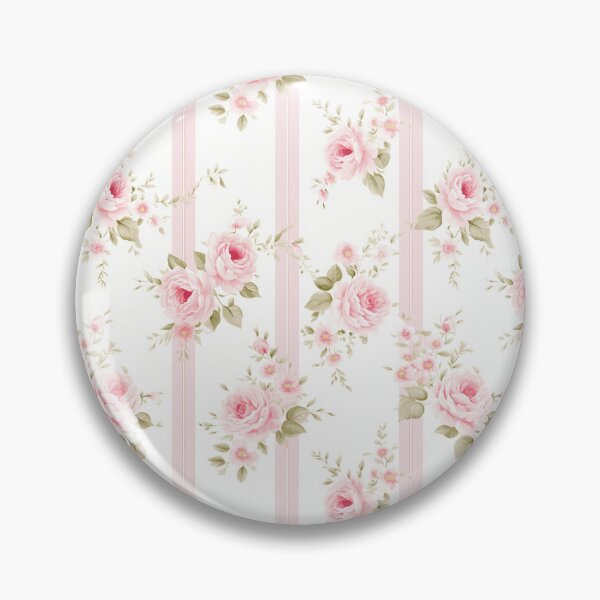 Item preview, Shabby Chic Pink Stripes Cottagecore Pattern designed and sold by LouieVanille.