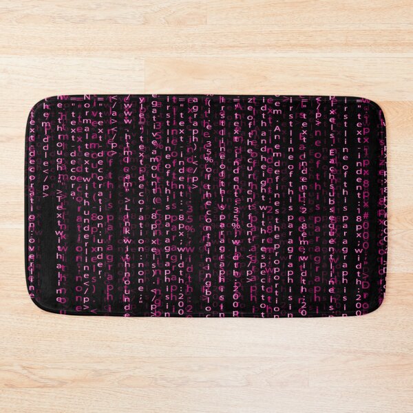Item preview, Pink different computer code abstract spread across pattern background designed and sold by SpinklyCreations.