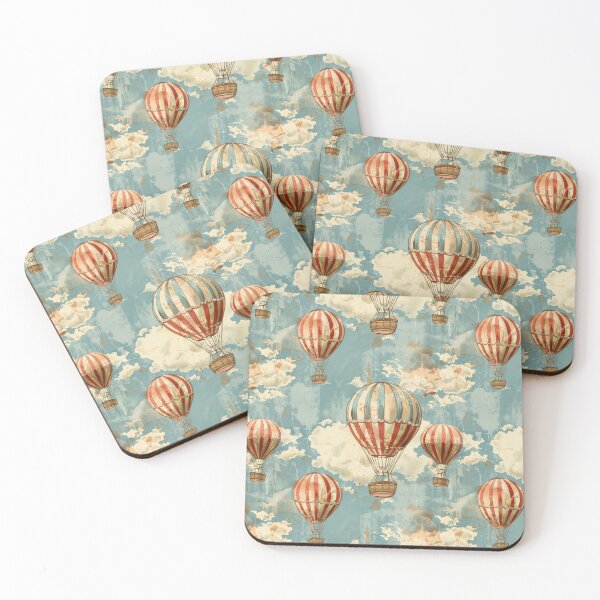 Item preview, Vintage Hot Air Balloon Pattern designed and sold by HippieShackAL.