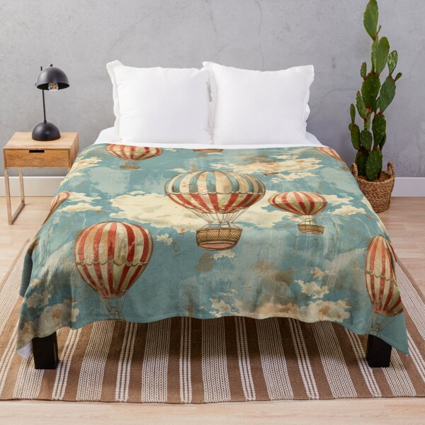 Item preview, Vintage Hot Air Balloon Pattern designed and sold by HippieShackAL.