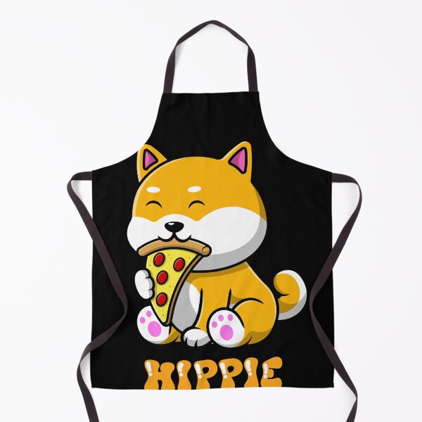 Item preview, Cartoon dog eating pizza designed and sold by Kaidynz.